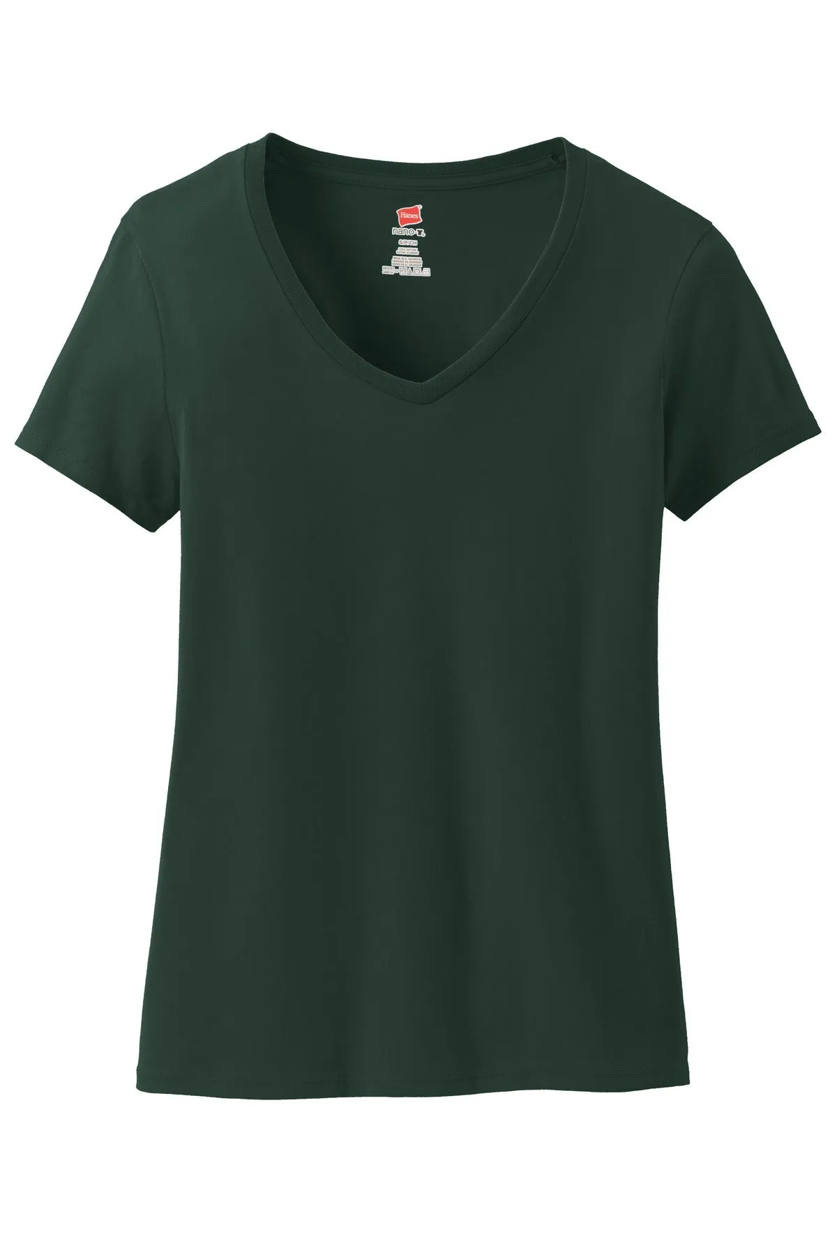 Hanes Ladies Perfect-T Cotton V-Neck T-Shirt. S04V