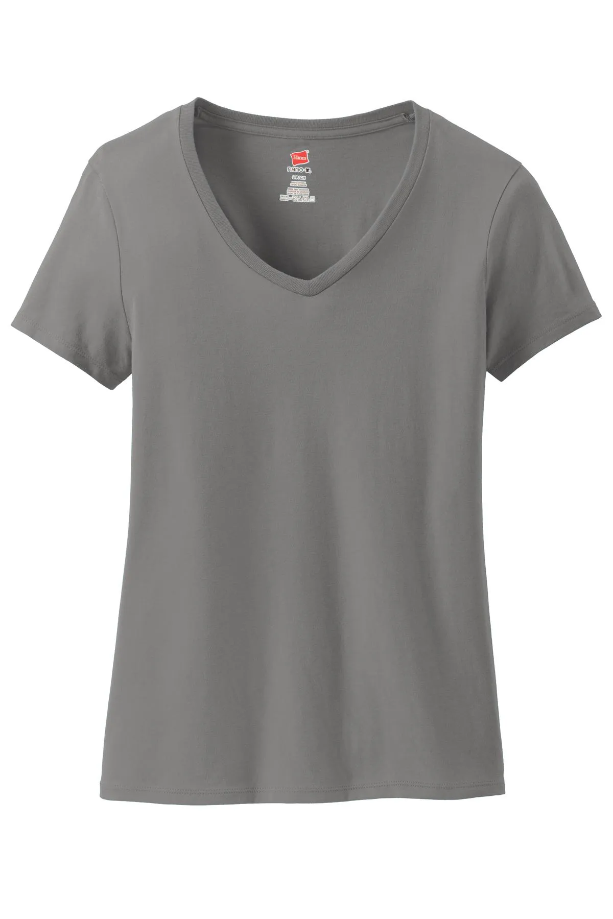 Hanes Ladies Perfect-T Cotton V-Neck T-Shirt. S04V