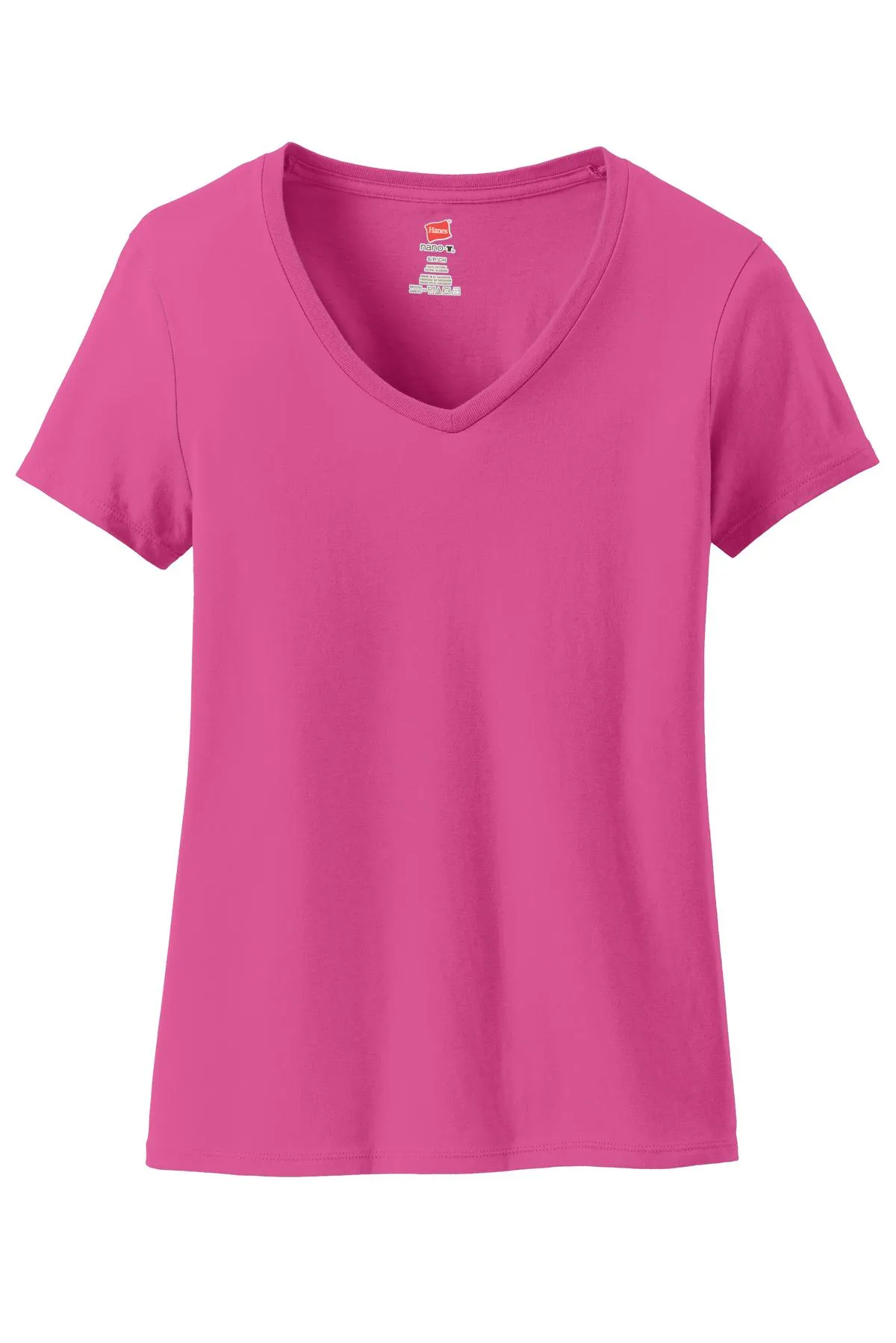 Hanes Ladies Perfect-T Cotton V-Neck T-Shirt. S04V