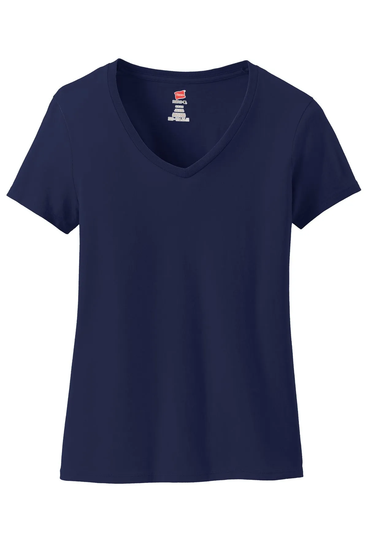 Hanes Ladies Perfect-T Cotton V-Neck T-Shirt. S04V