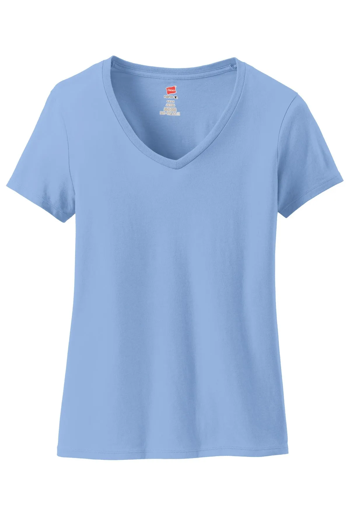 Hanes Ladies Perfect-T Cotton V-Neck T-Shirt. S04V