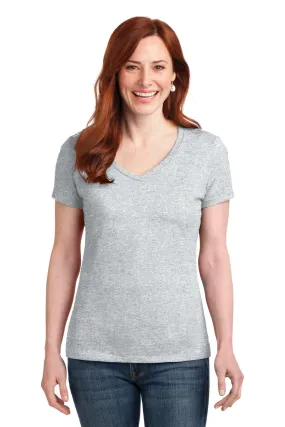 Hanes Ladies Perfect-T Cotton V-Neck T-Shirt. S04V