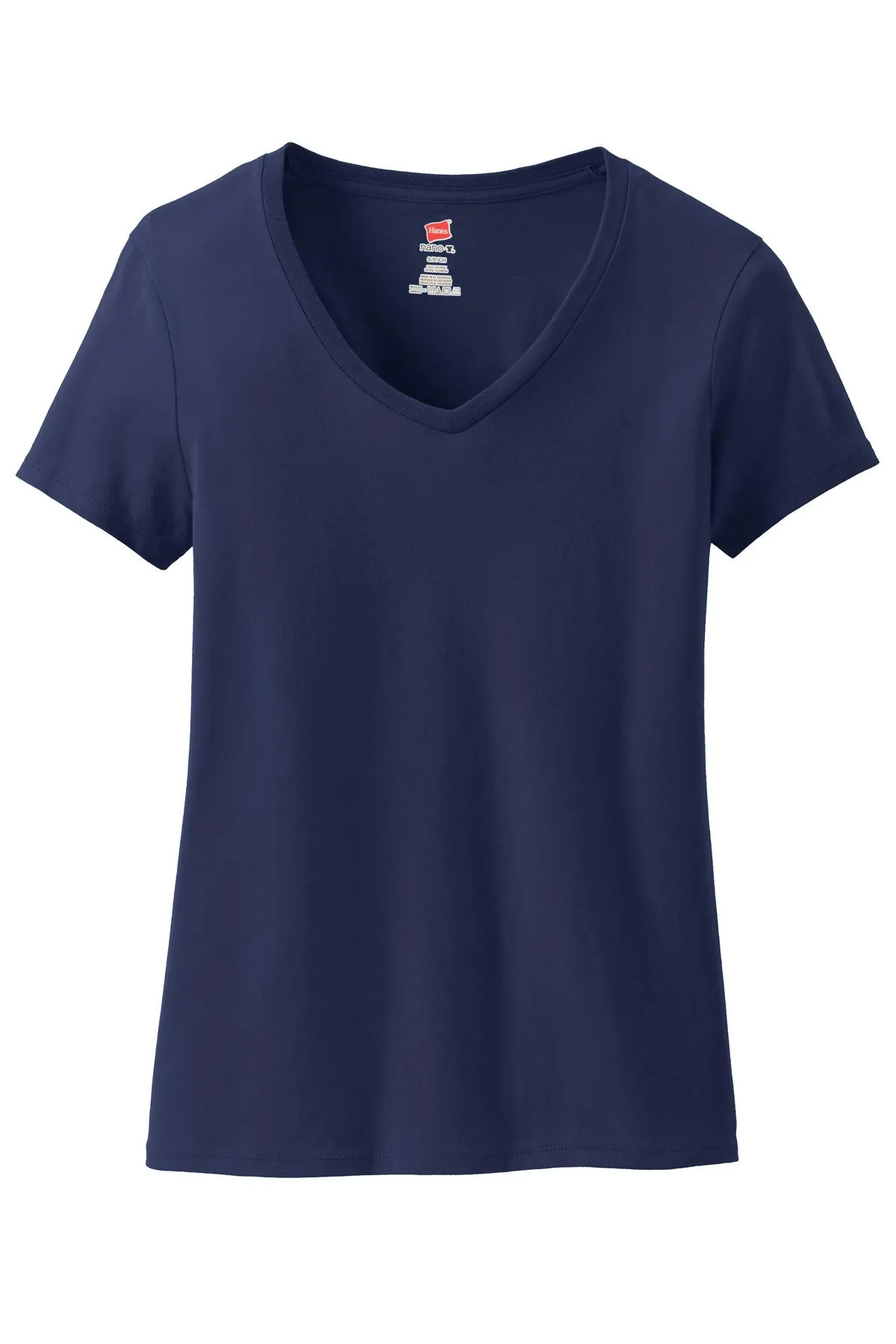 Hanes Ladies Perfect-T Cotton V-Neck T-Shirt. S04V