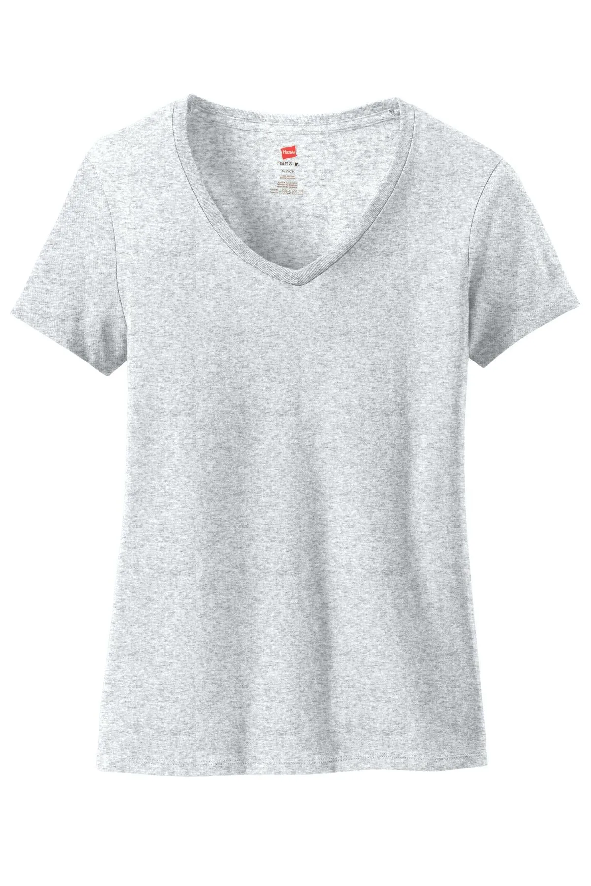 Hanes Ladies Perfect-T Cotton V-Neck T-Shirt. S04V