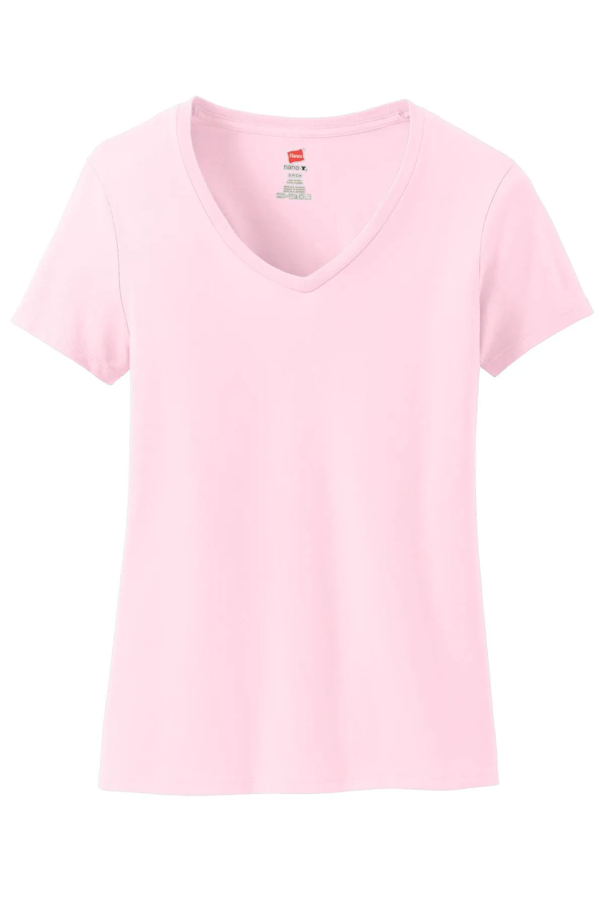 Hanes Ladies Perfect-T Cotton V-Neck T-Shirt. S04V