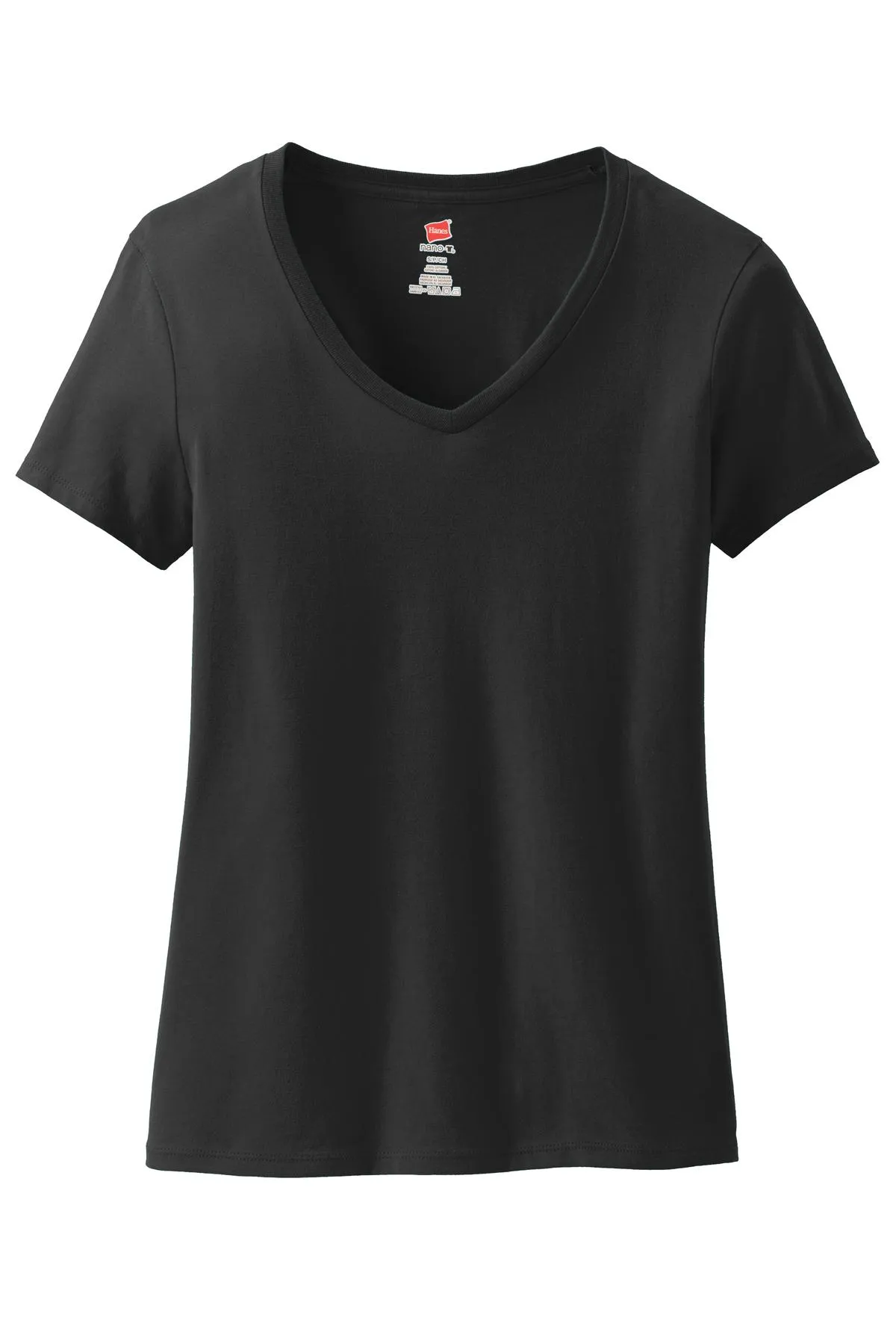 Hanes Ladies Perfect-T Cotton V-Neck T-Shirt. S04V