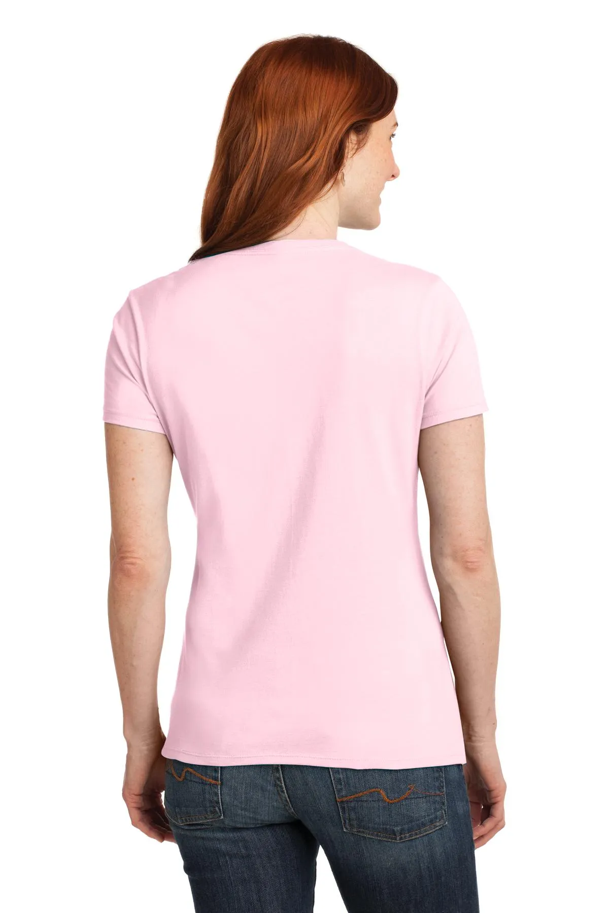 Hanes Ladies Perfect-T Cotton V-Neck T-Shirt. S04V