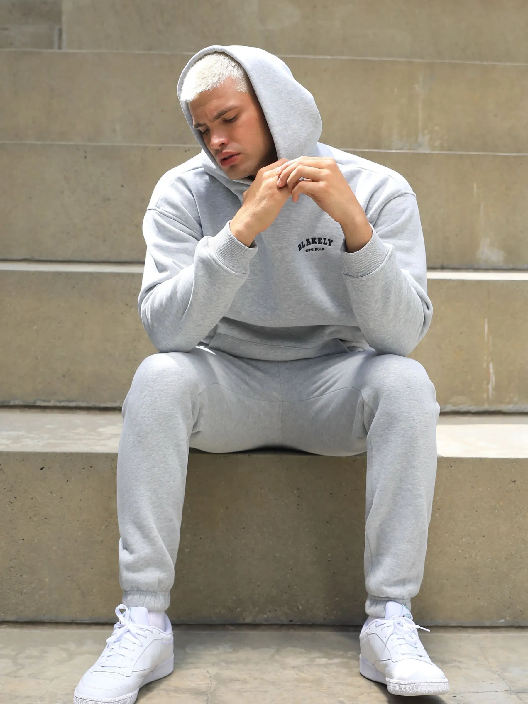 Heritage Relaxed Hoodie - Marl Grey