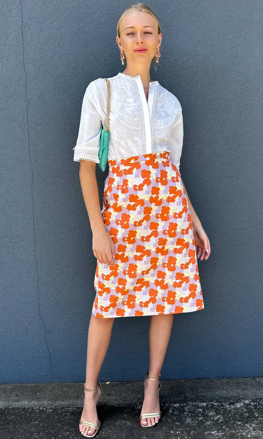 HOSS Florida Floral Canvas Skirt