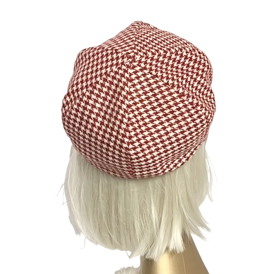 Houndstooth Beret Hat