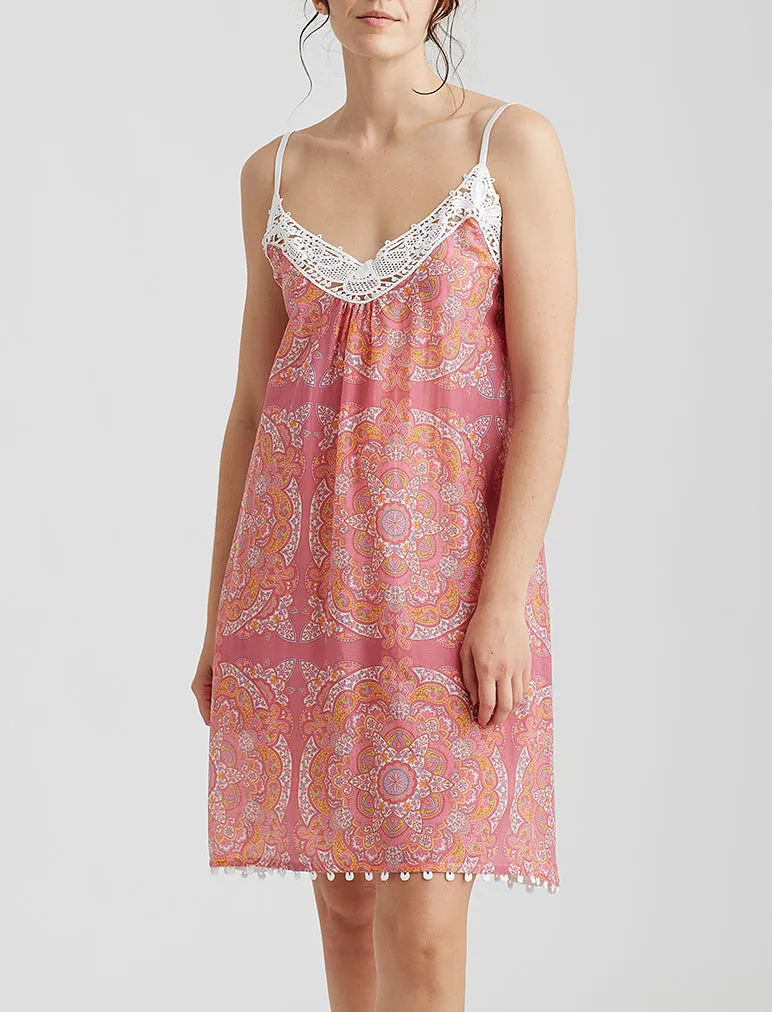 Ines Lace Front Midi Nightie