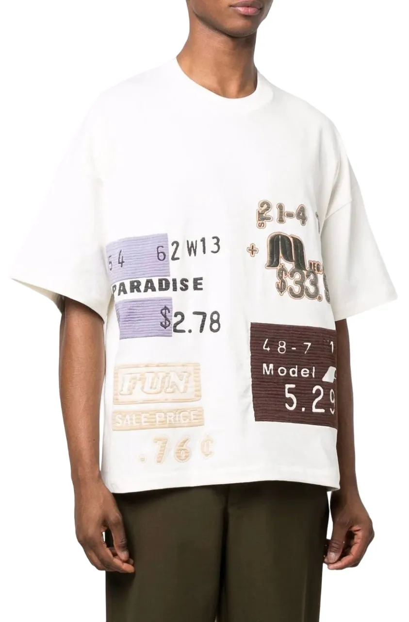 Jil Sander Graphic-Patch Cotton T-shirt White