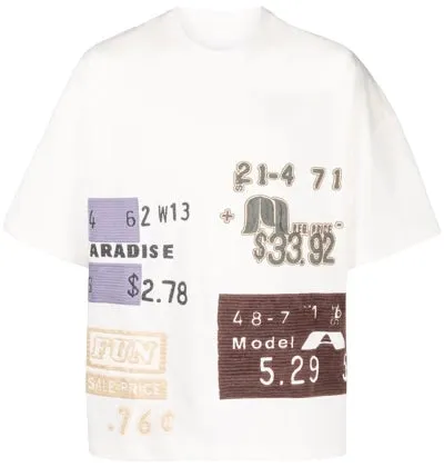 Jil Sander Graphic-Patch Cotton T-shirt White