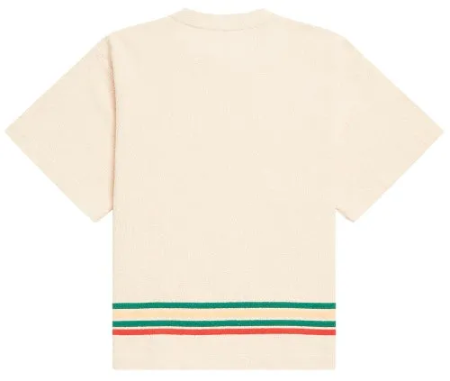 Jil Sander Stripe-Print Colored T-Shirt Beige