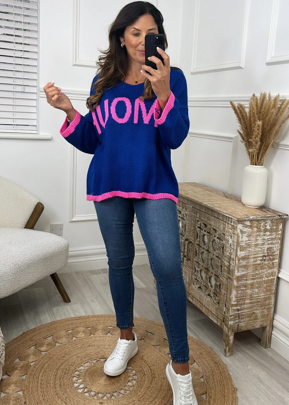 Kathy Royal Blue AMOUR Sweater