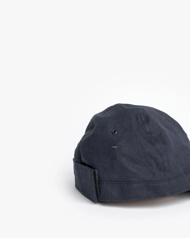 Linen Scout Cap in Navy