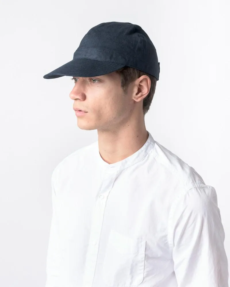 Linen Scout Cap in Navy