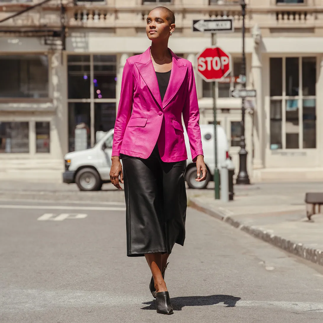 Liquid Leather™ Signature Pocket Blazer - Magenta - Limited Sizes!