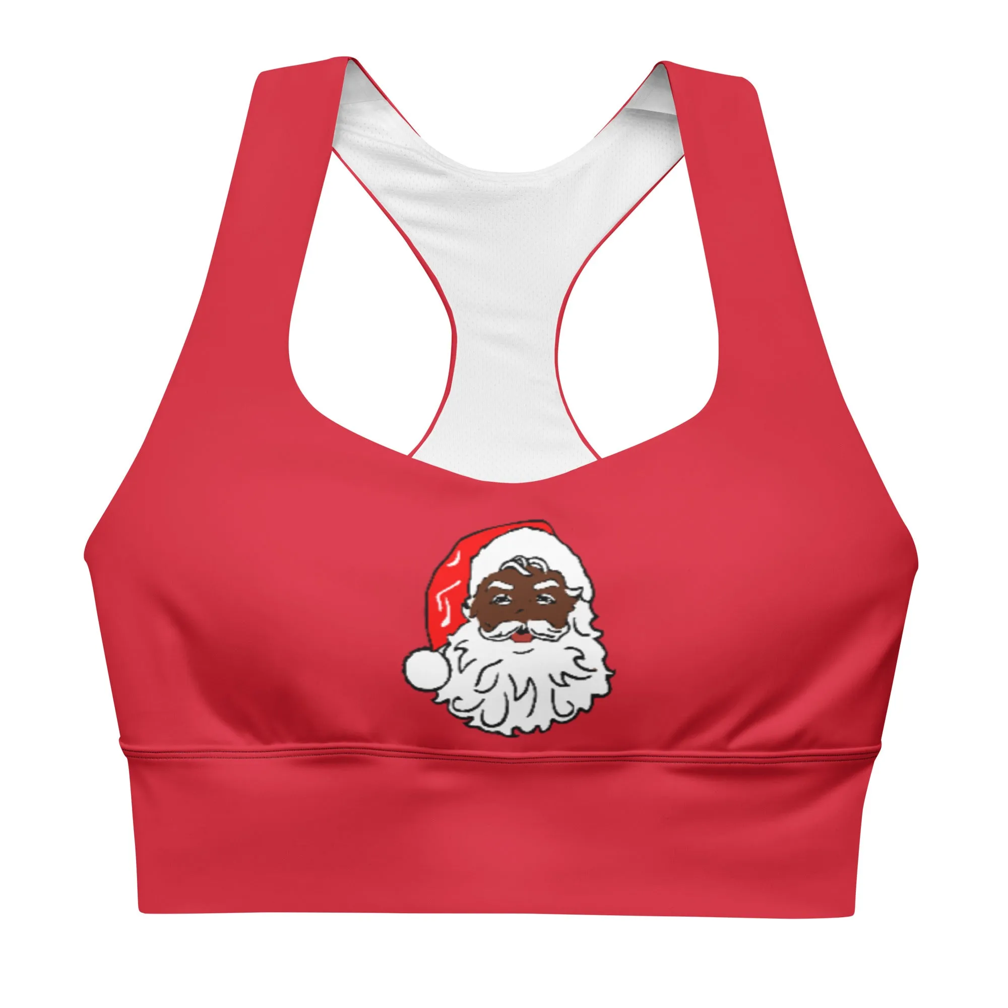 Longline Santa Red sports bra