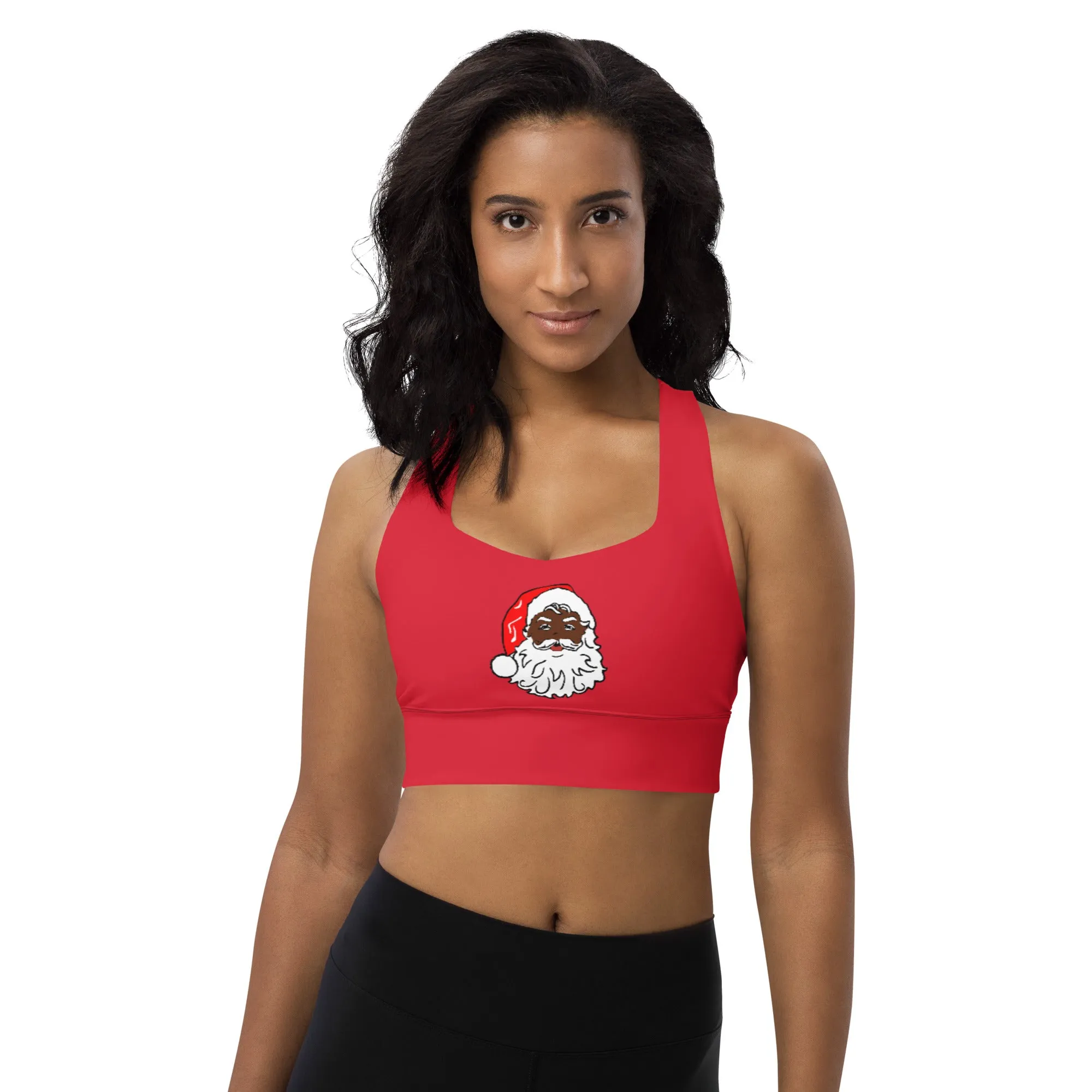 Longline Santa Red sports bra