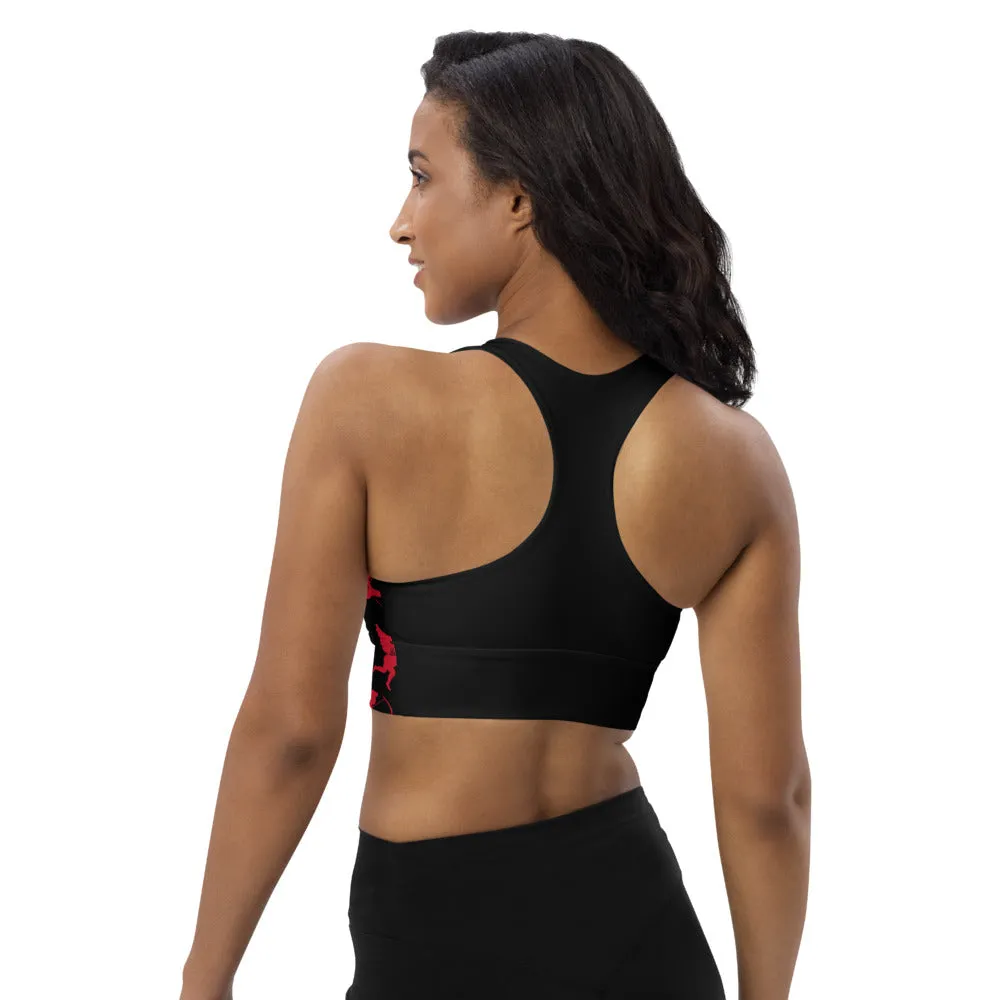 Longline sports bra Cupid Red