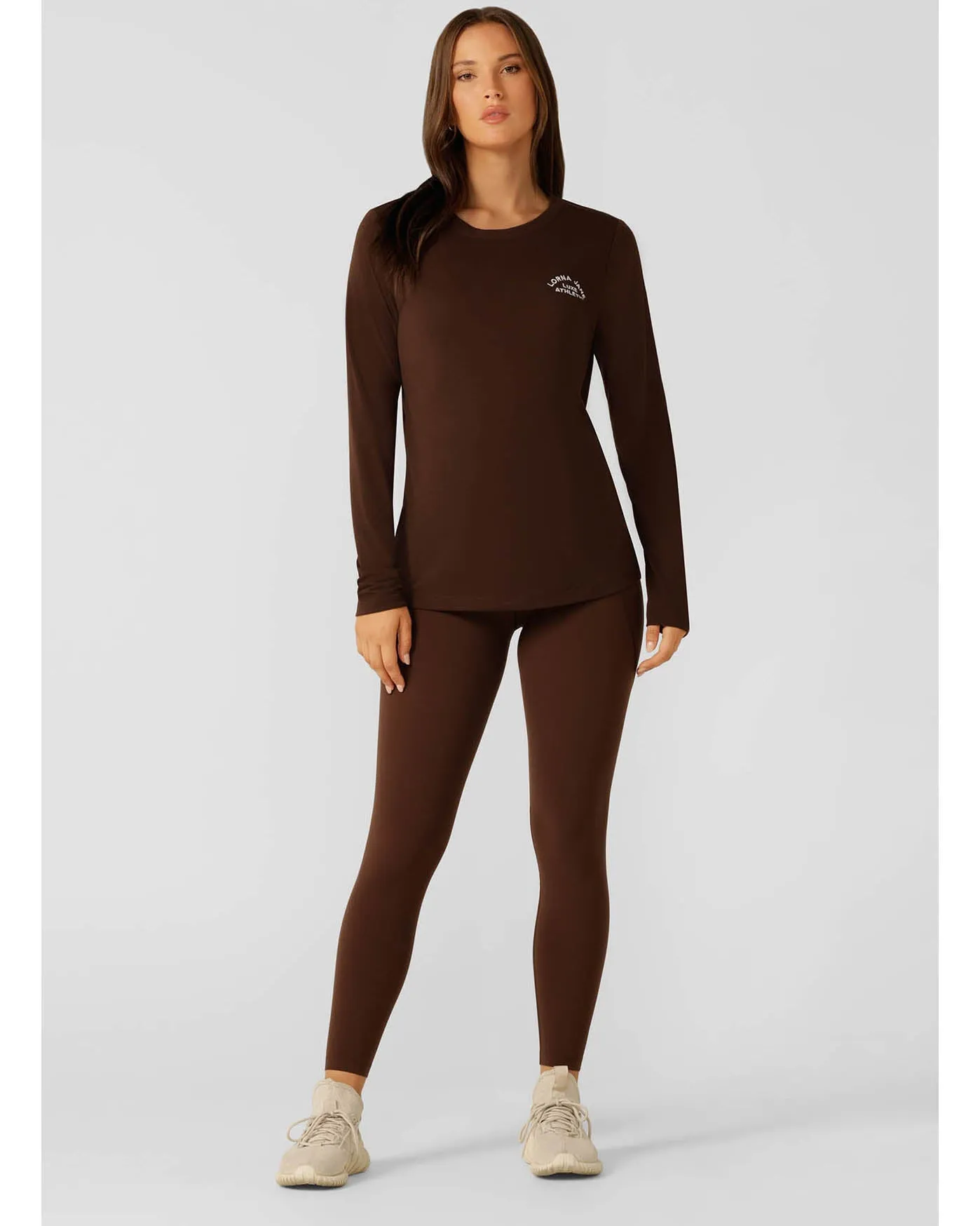 Lorna Jane Lotus Long Sleeve Top - Espresso