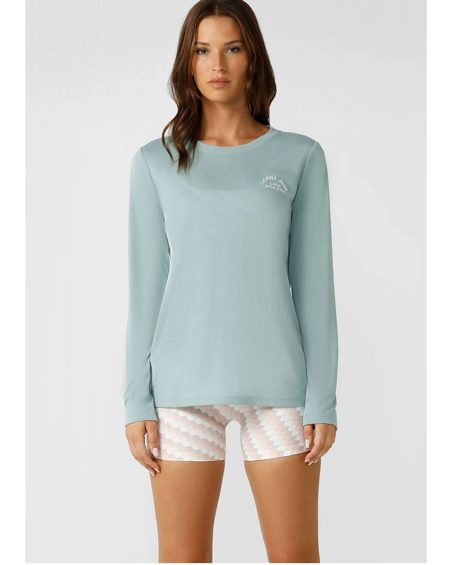 Lorna Jane Lotus Long Sleeve Top - Sea Mist