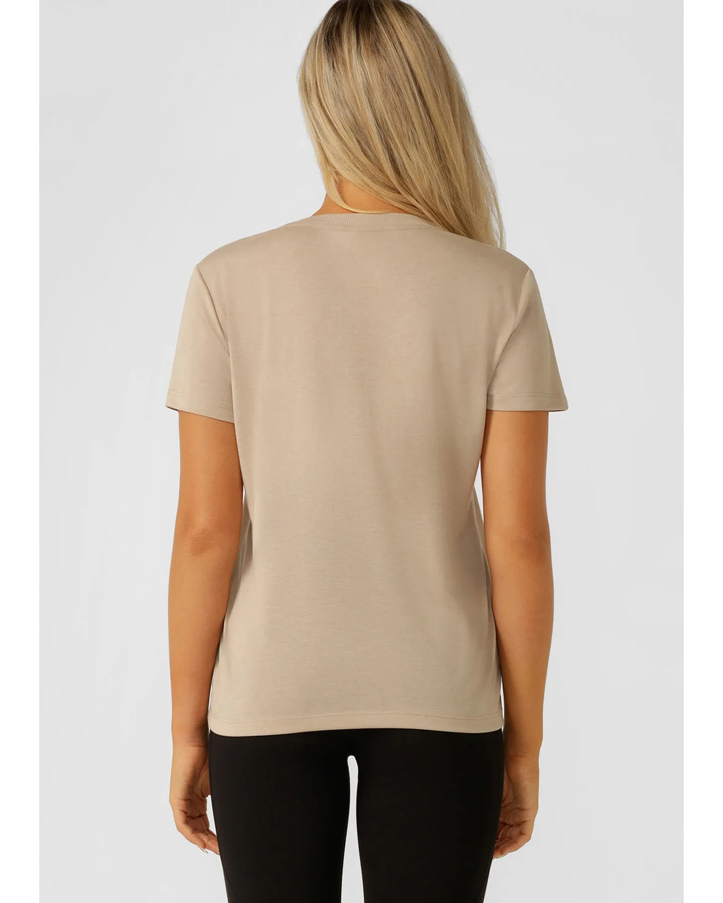 Lorna Jane Lotus T Shirt - Oxford Tan