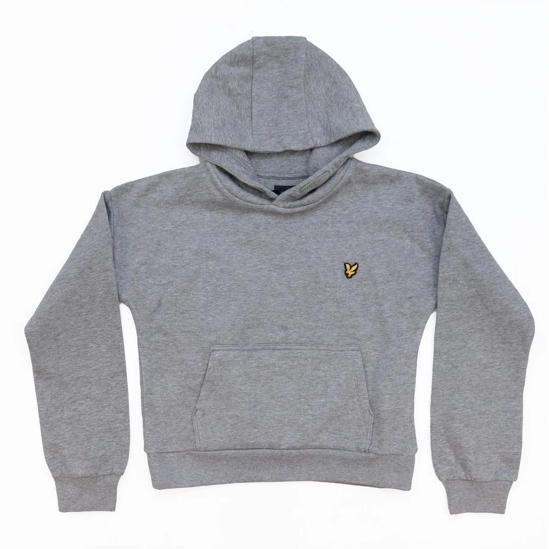 Lyle & Scott Girls Sweat Long Sleeve Mid Grey Hoodie with Front Pocket