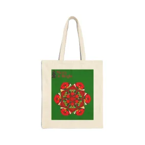 Mandala Design Cotton Tote Bag - Handmade Holiday Accessory