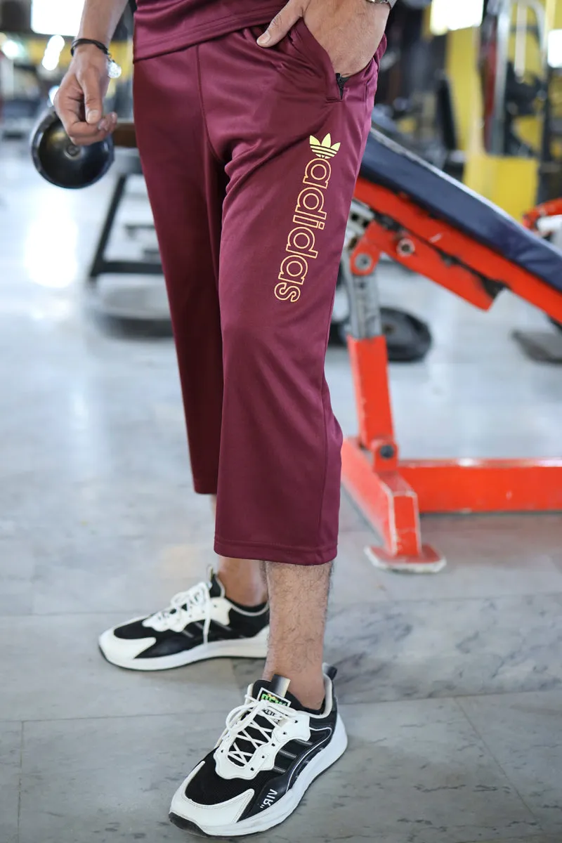 Men Summer Short Set Maroon