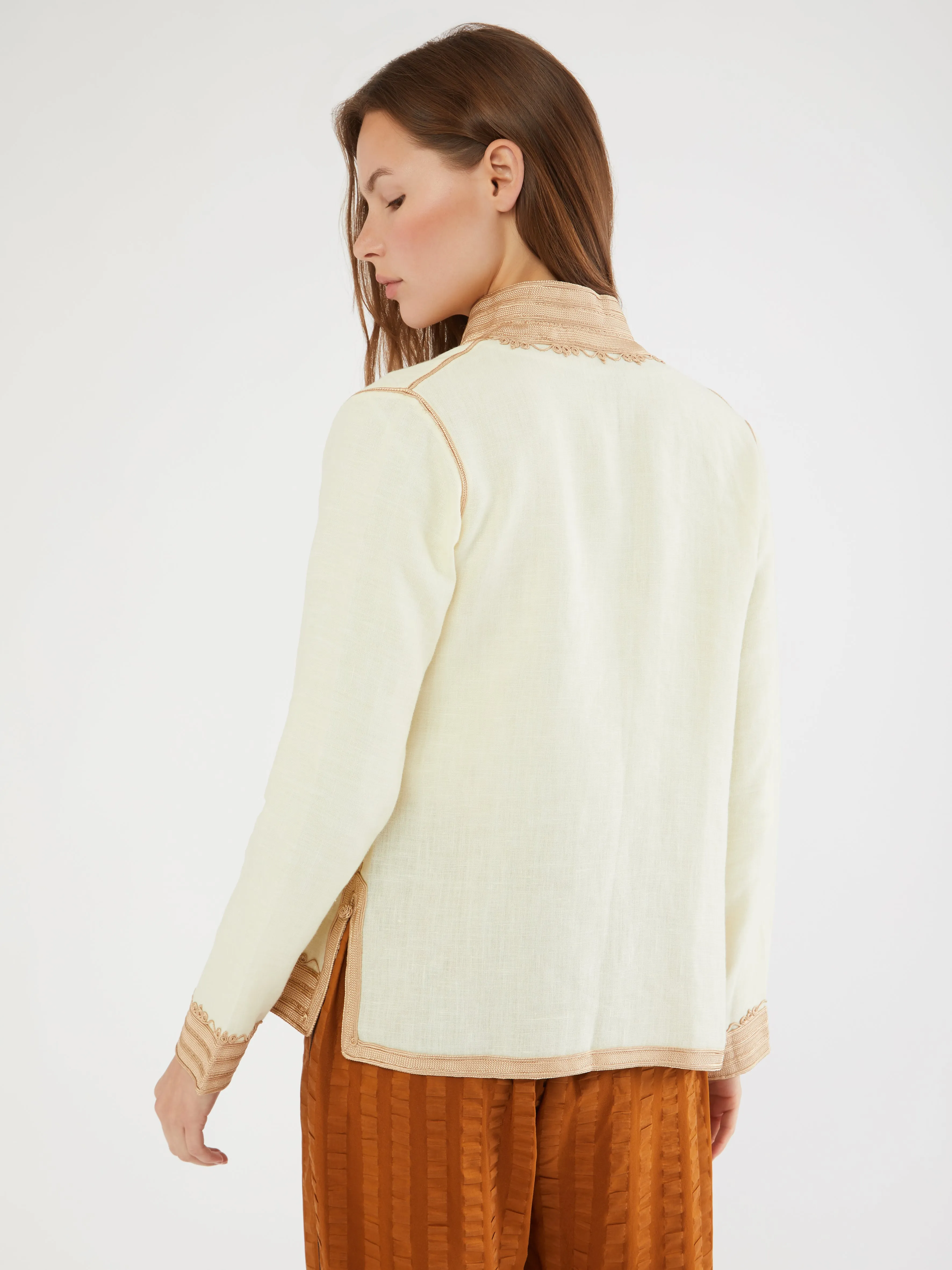 Moroccan linen jacket