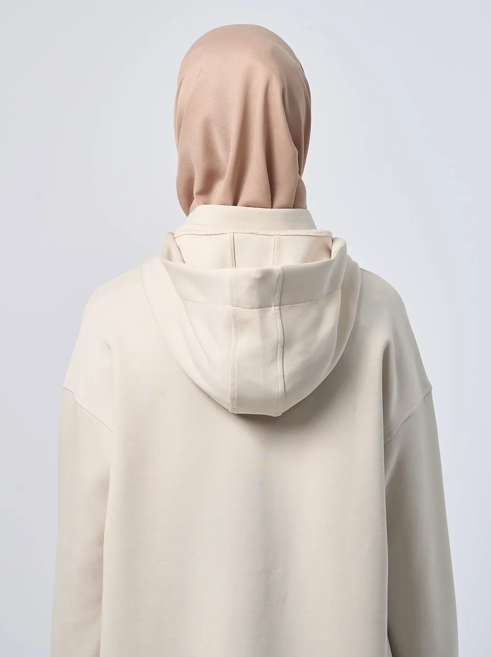 NAYA HOODIE ACTIVE TOP PLAIN CREAM