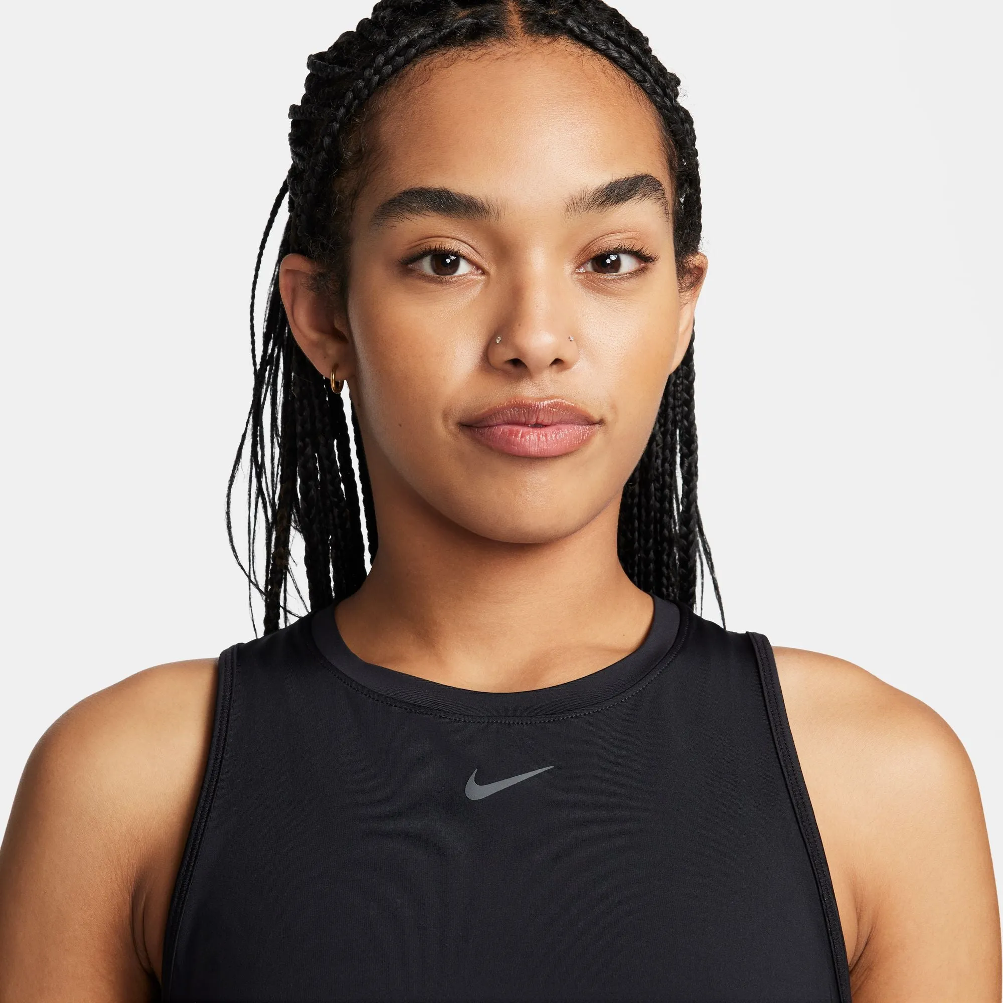 Nike Women's Dri-FIT One Classic Cropped Tank Black / Black