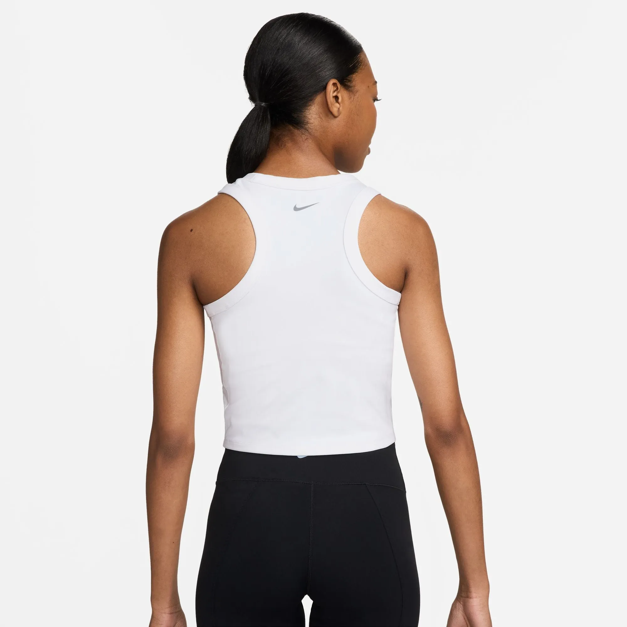 Nike Women's Dri-FIT One Cropped Tank White / Black