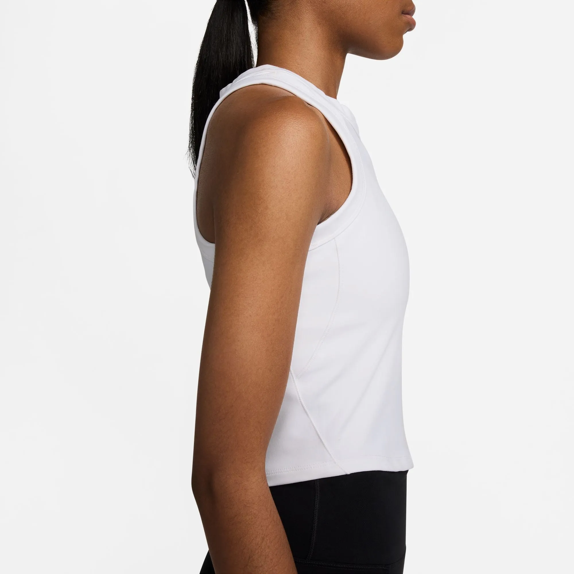 Nike Women's Dri-FIT One Cropped Tank White / Black