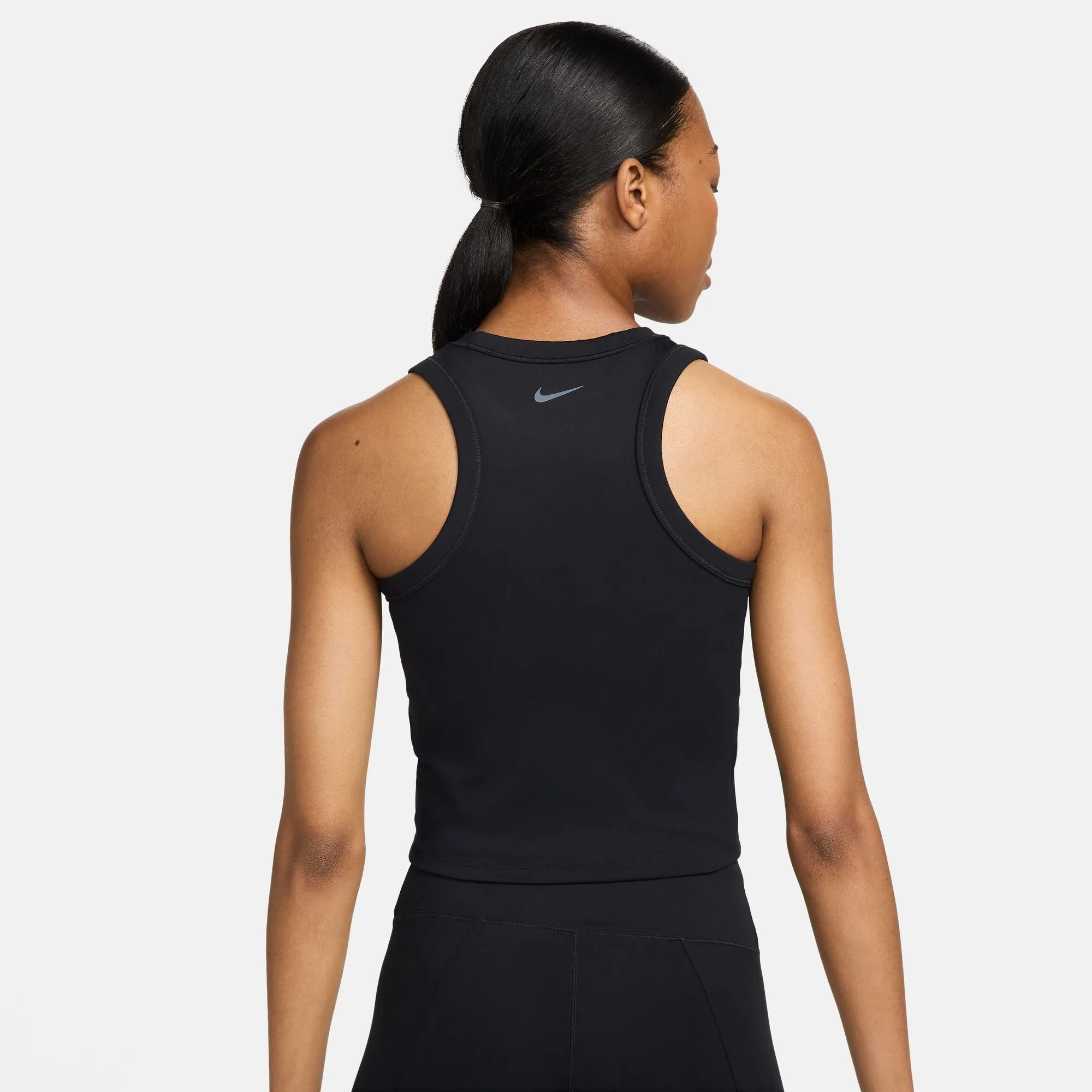 Nike Women's Dri-FIT One Fitted Cropped Tank Black / Black