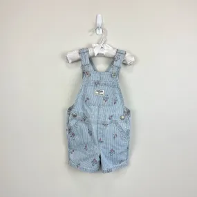 OshKosh B'gosh Strawberry Knit Denim Shortalls 2T