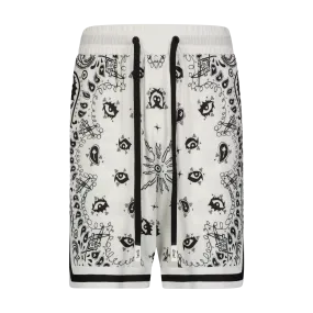 PAISLEY VISCOSE BASKETBALL SHORT