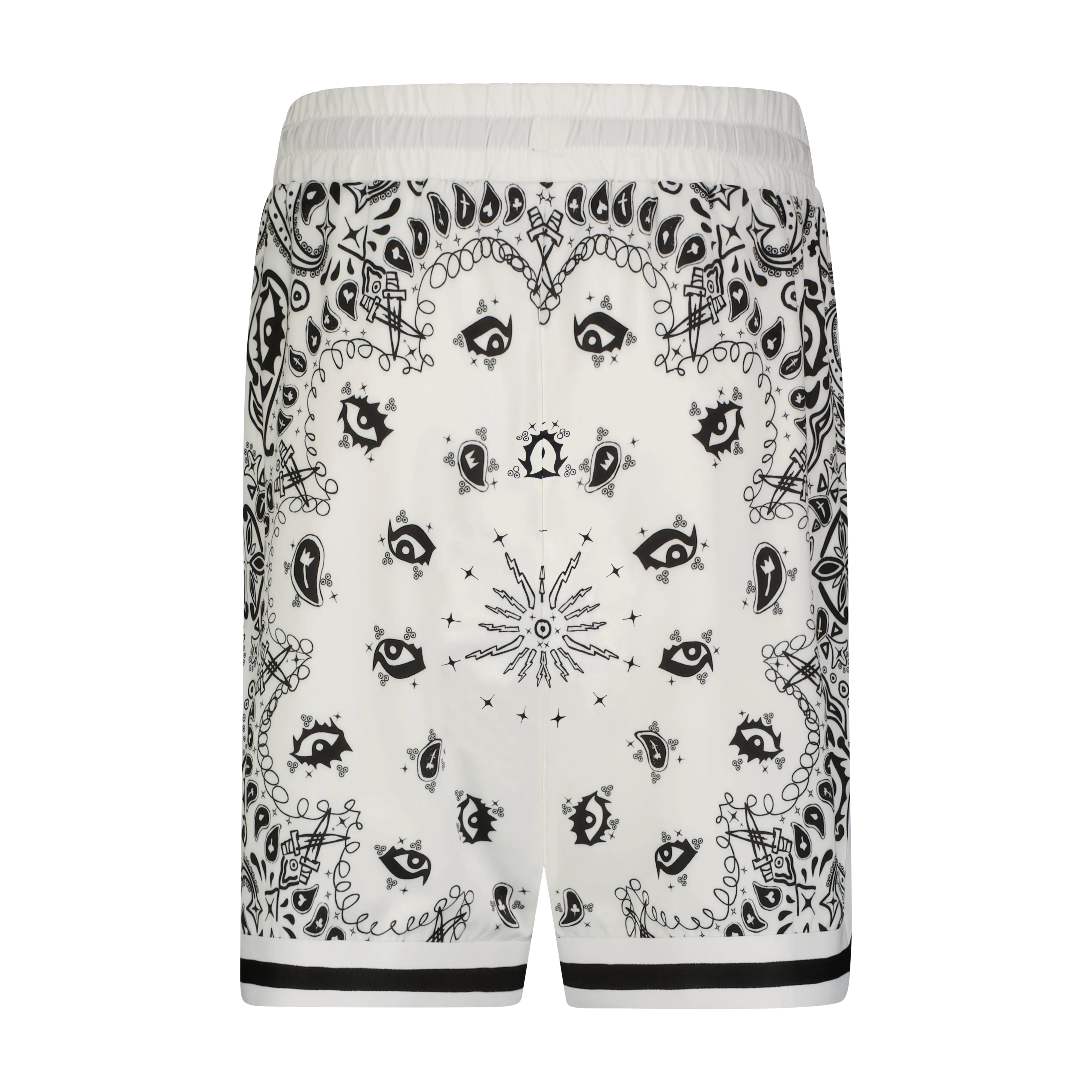 PAISLEY VISCOSE BASKETBALL SHORT