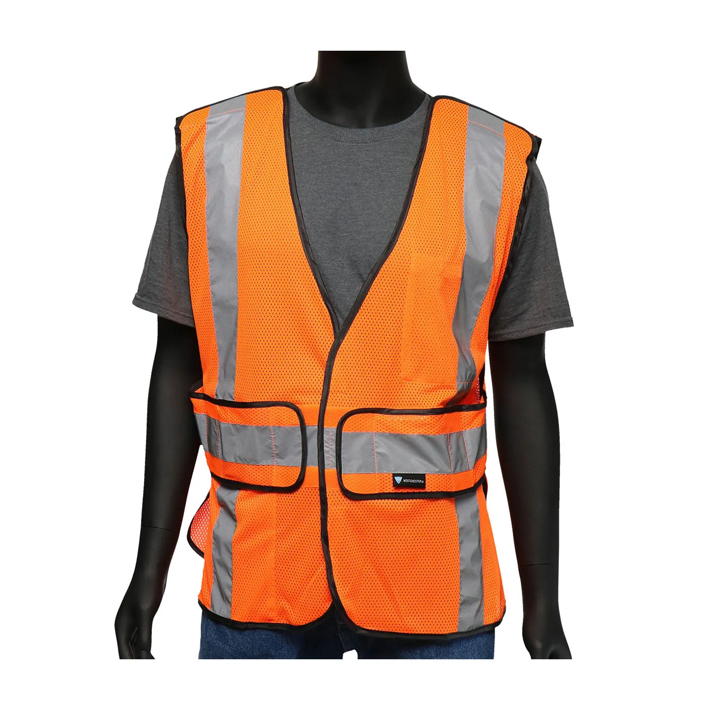 PIP ANSI Type R Class 2 Three Pocket Expandable Mesh Breakaway Vest