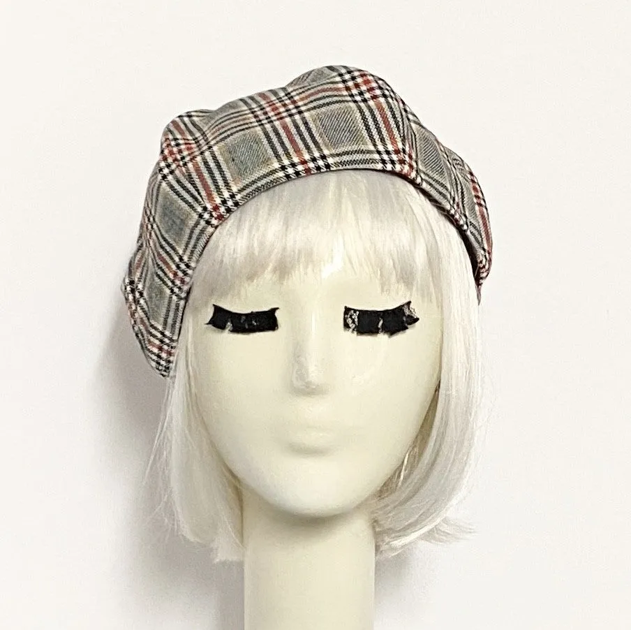 Plaid Beret Hat