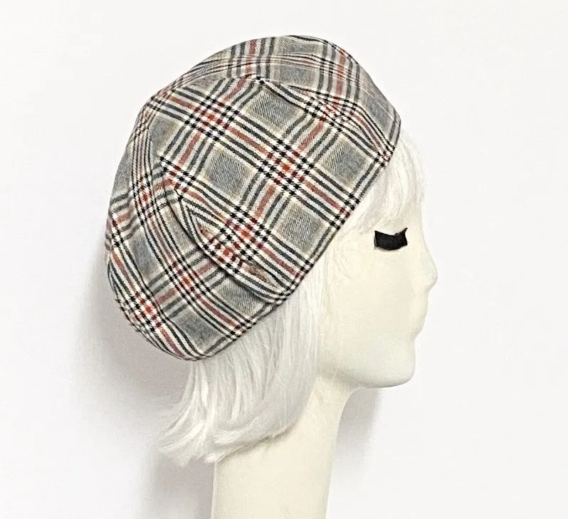 Plaid Beret Hat