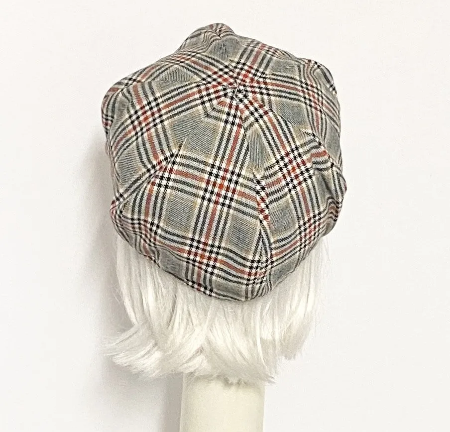 Plaid Beret Hat