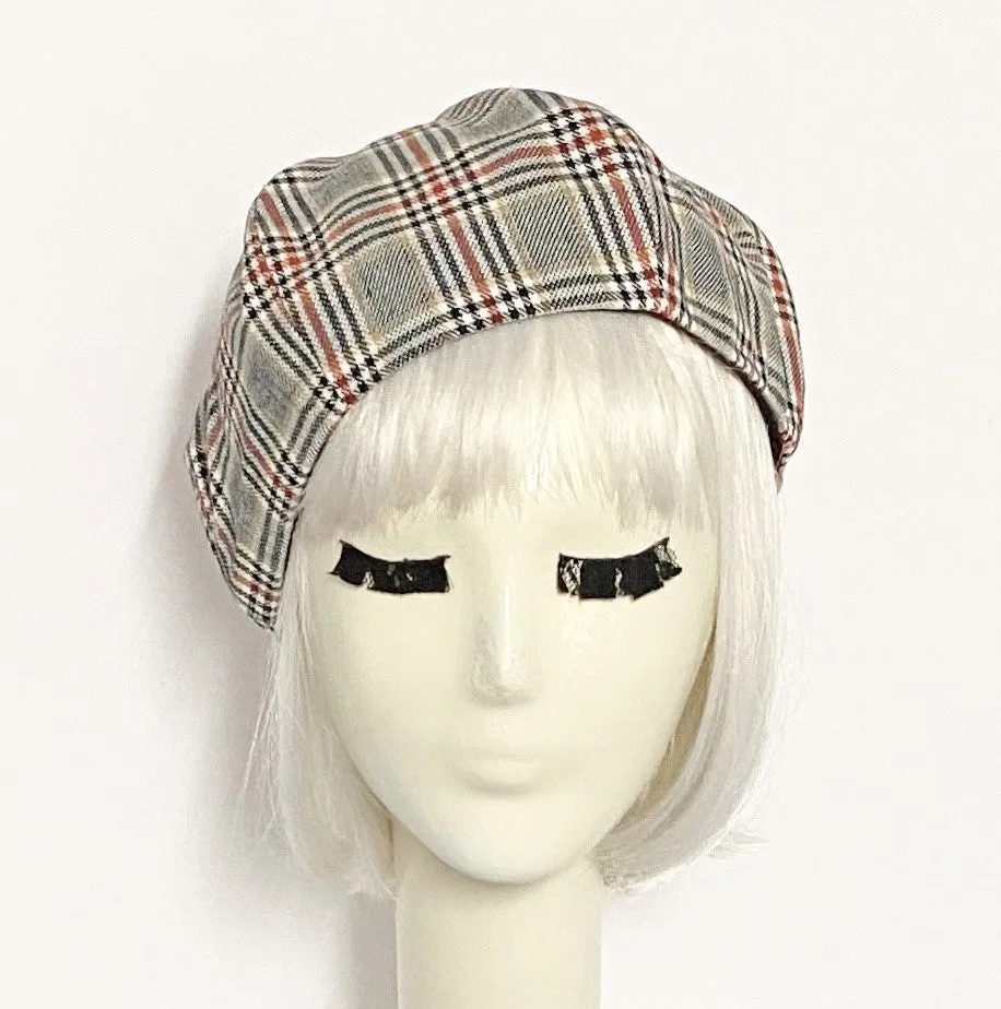 Plaid Beret Hat