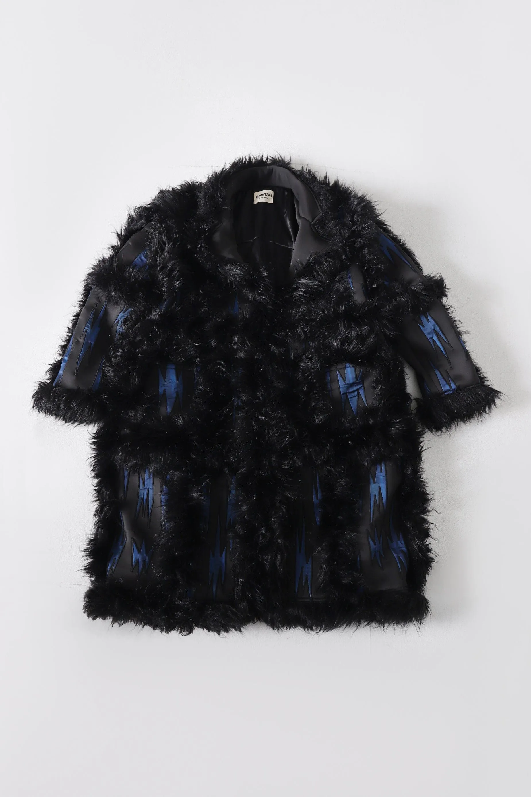 "BLUE NIGHT" FAUX FUR LONG COAT