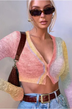 RAINBOW CROPPED SWEATER