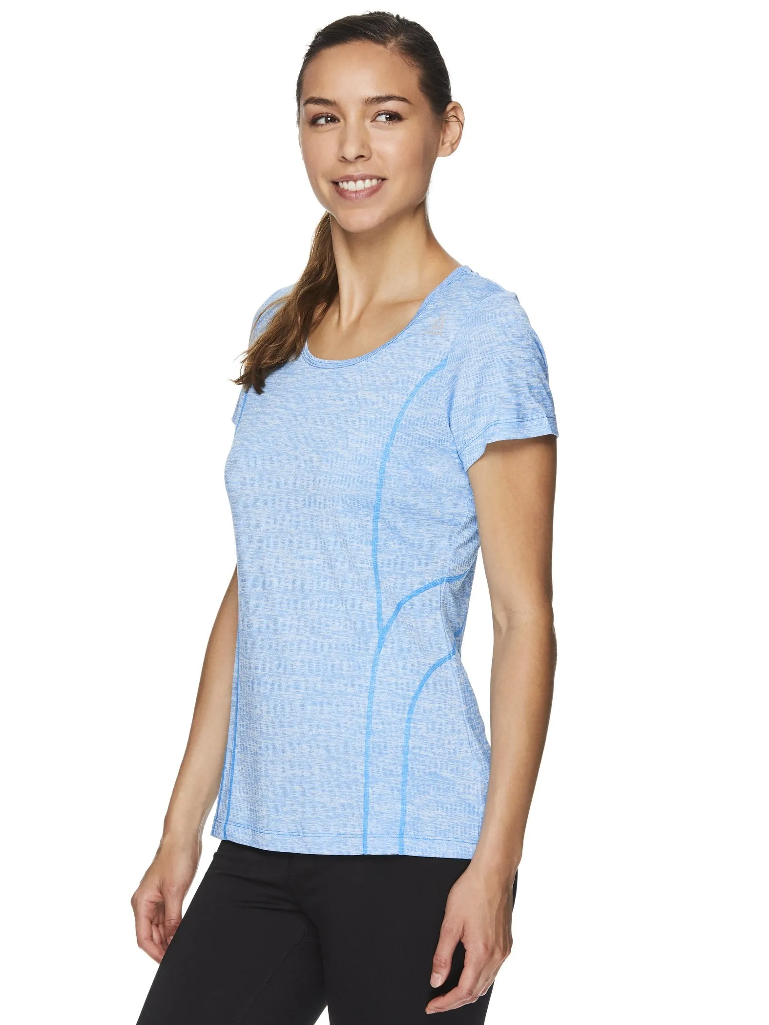 Reebok Women's Fitted Performance Feeder Stripe T-Shirt