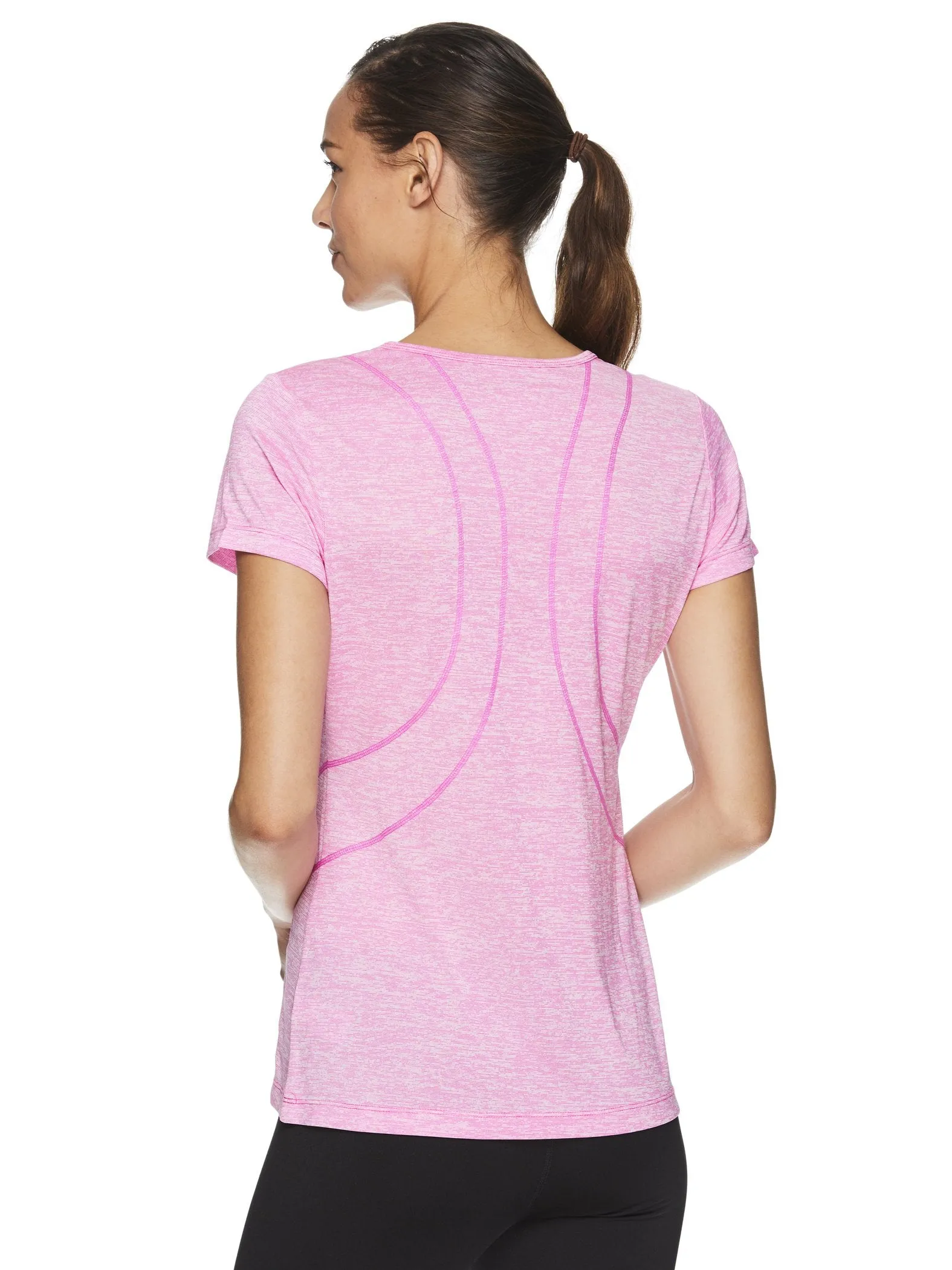 Reebok Women's Fitted Performance Feeder Stripe T-Shirt