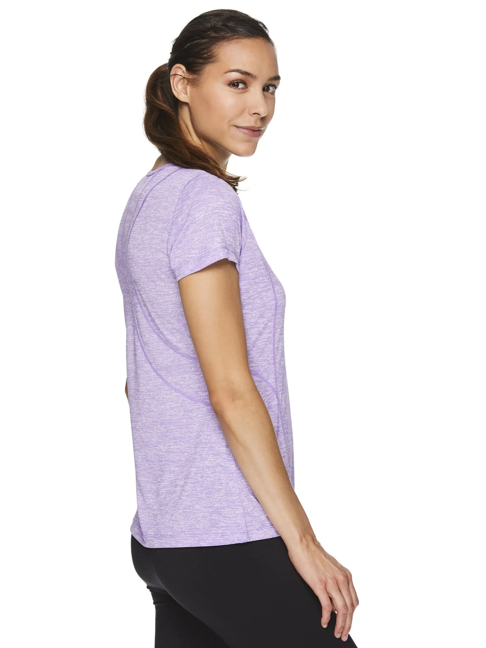 Reebok Women's Fitted Performance Feeder Stripe T-Shirt